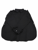 THE WARMY OVERSIZED LAPEL BUTTON SHIRT DRESS - SIZE: WOMEN XL - BLACK - Like New