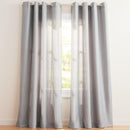Exclusive Home Loha Linen Grommet Top Curtain Panel Pair, 54"x108", Dove Grey - Like New