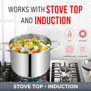 Bakken-Swiss Deluxe 8-Quart Stainless Steel Stockpot w/Tempered Glass Lid - Like New
