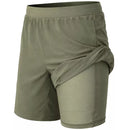 JUMP START MEN'S 2 IN 1 STRETCH RUNNING SHORTS - SIZE: XL - SAGE GREEN - Brand New