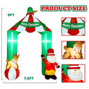 Meland Christmas Inflatable Archway Decorations with Santa Claus & Reindeer6 - Like New