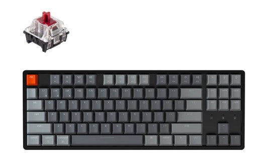 KEYCHRON K8 WIRELESS MECHANICAL KEYBOARD, GATERON OPTICAL RED - Scratch & Dent
