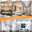 BESLOWE 12 PACKS 6" 5CCT LED RECESSED CEILING LIGHTS ULTRA-THIN, 12W 150W Eqv - Like New