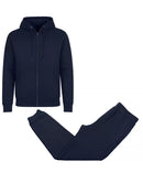 BLU ROCK MEN'S FULL-ZIP HOODIE JOGGER SWEATPANTS 2-PIECE SIZE: MEN L - NAVY - Brand New