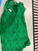 GUESS SUMMER GREEN RUFFLED LIEN FLORAL LACE MAXI DRESS SIZE 14 - GREEN - Brand New