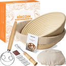 KIKCOIN BANNETON BREAD PROOFING BASKET 2PC, 9" & 10" ROUND - KPB01 - Like New