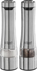 Russell Hobbs Battery Powered Salt and Pepper Grinders 23460-56 - Silver - Like New