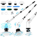 TOPONICS ELECTRIC SPIN SCRUBBER, UPGRADED ANGLE LONG HANDLE BX-QJ2404 - WHITE - Like New