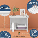 Roomfitters Cat Washroom Storage Bench Litter Box Enclosure Furniture White - Brand New