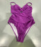 CUPSHE ONE PIECE SWIMSUIT WOMEN BATHING SUITS TWIST FRONT SWIMWEAR - M - PLUM - Like New