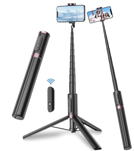 TONEOF 67" Cell Phone Selfie Stick Tripod,Smartphone Stand All-in-1 - BLACK - Like New
