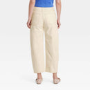 UNIVERSAL THREAD GOODS WOMEN'S MID-RISE BARREL LEG ANKLE JEANS - SIZE 12 - CREAM - Brand New