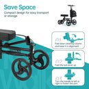 ELENKER YF-9005F KNEE WALKER 10" WHEELS WITH DUAL BRAKING SYSTEM - BLACK - Like New