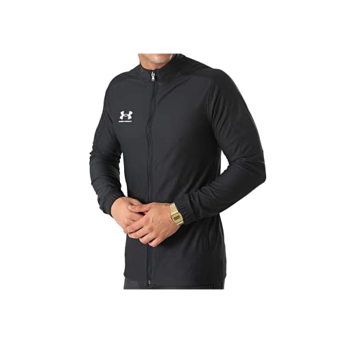 1365412 UNDER ARMOUR MEN'S CHALLENGER TRACK JACKET, SIZE LARGE, BLACK New