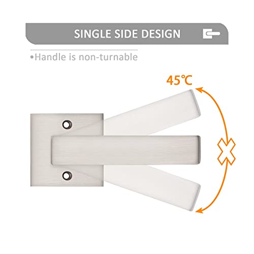 Probrico 4 Pack Contemporary Dummy Door Lever with Satin Nickel Finish - Like New