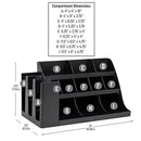 MIND READER CUP AND CONDIMENT STATION COFFEE BAR KITCHEN COUNTERTOP - BLACK - Like New