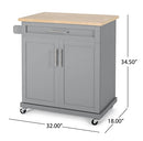 CHRISTOPHER KNIGHT HOME BATAVIA KITCHEN CART - GRAY - Like New