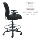 Alera ALE Mota Series Big and Tall Stool, Black - Like New