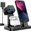 MOVAY 3 in 1 Charging Station for Apple iPhone, AirPods, Watch ST-A8-B - BLACK - Like New