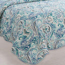 King Green Paisley 3-Piece Bedspread Coverlet Set (B07N7MJ73J) - Brand New