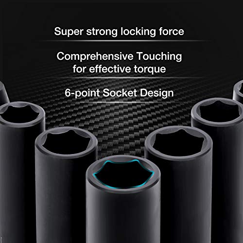 DURATECH 55-PIECE SOCKET SET 1/2’’ & 6 POINT IMPACT SOCKET SET 7 ACCESSORIES - Like New