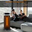 2-1500W PORTABLE SPACE HEATER REMOTE CONTROL 90°OSCILLATION CERAMIC - BLACK - Like New