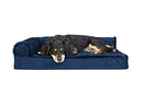 Furhaven Orthopedic Dog Bed Plush Velvet Removable Bolsters 30" x 20" x 6" - Brand New