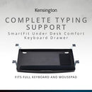 KENSINGTON UNDER-DESK COMFORT KEYBOARD DRAWER SMARTFIT SYSTEM - BLACK - Brand New