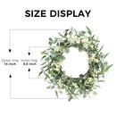 Pinkpum 16 Eucalyptus Wreath for Front Door Porch - Green Decor Home - Like New