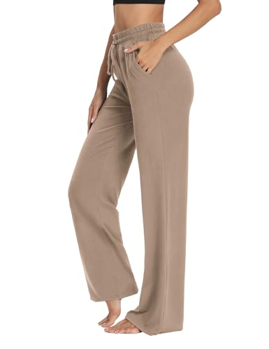 Sarin Mathews Womens Yoga Sweatpants Wide Leg High Waisted Lounge Pajamas Pants - Brand New