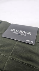 BLU ROCK MEN'S COTTON FLEX-STRETCH CARGO SHORTS - SIZE: MEN 40 - OLIVE - Brand New