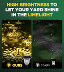 AUVERI ULTRA BRIGHT SOLAR LIGHTS OUTDOOR WATERPROOF, WARM WHITE, 10PACK - Brand New