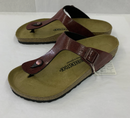 BIRKENSTOCK GIZEH BS SANDALS REGULAR FIT - SIZE 5 - MAGICAL METALLIC MAROON - Like New