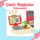 REDCRAB FOLDABLE CASH REGISTER TOY KIDS TODDLER GROCERY STORE TOY SCANNER - RED - Like New