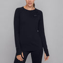 WOMEN'S UNDER ARMOUR BASE 4.0 LONG SLEEVE BASE LAYER WOMEN M BLACK - Brand New