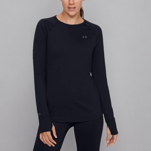 1353351 UNDER ARMOUR WOMEN'S BASE 4.0 CREW-NECK T-SHIRT MEN'S X-SMALL BLACK - Brand New