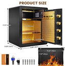 2.0 Cub Digital Fireproof Safe Box, Security Safe - Black - Brand New