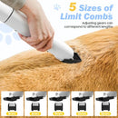SNOYWEN DOG GROOMING VACUUM & DRYER KIT 9 Grooming Tools - WHITE - Like New