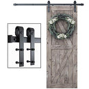 SMARTSTANDARD 6 FT BARN DOOR HARDWARE KIT FITS 36" WIDE DOOR PANEL BLACK - Like New