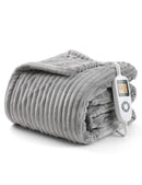 EVAJOY 50" X 60" ELECTRIC HEATED THROW BLANKET FAST HEATING FLANNEL BLANKET GRAY - Like New