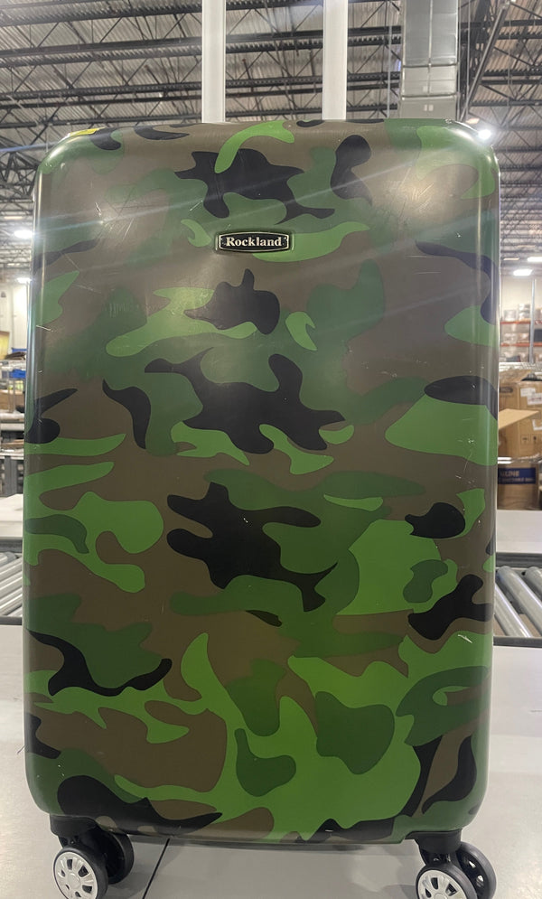 ROCKLAND SAFARI HARDSIDE SPINNER WHEEL LUGGAGE, CAMOUFLAGE - SIZE:24" - CAMO - Like New