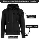 BLUE ICE MEN’S FLEECE-LINED FULL-ZIP HOODIE - SIZE: MEN M - BLACK - Brand New