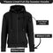 BLUE ICE MEN’S FLEECE-LINED FULL-ZIP HOODIE - SIZE: MEN M - BLACK - Brand New