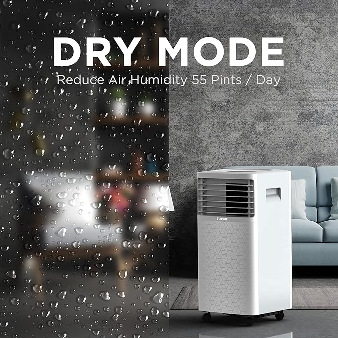 TURBRO GREENLAND 8,000 BTU ASHRAE 5,000 BTU SACC PORTABLE AIR CONDITIONER WHITE - Like New