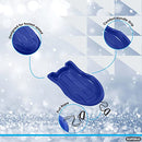 Superio Toboggan Snow Sled for Kids and Adults, 37" Plastic Sled, 12 Pack, Blue - Like New