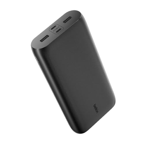 Belkin Portable Charger, 4-Port Power Bank 26,000mAh w/USB-C & USB-A Ports Black - Like New