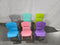 AXIDOU 6 PACK PREMIUM 11" H PLASTIC STACKABLE SCHOOL CHAIRS - MULTICOLOR - Like New