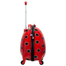 ROCKLAND KIDS MY FIRST HARDSIDE SPINNER LUGGAGE, CARRY-ON 19" - LADYBUG RED - Like New