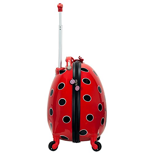 ROCKLAND KIDS MY FIRST HARDSIDE SPINNER LUGGAGE, CARRY-ON 19" - LADYBUG RED - Like New