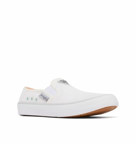 COLUMBIA WOMEN'S SLACKWATER BREEZE SLIP PFG BOAT SHOE WHITE SIZE 12 - Brand New